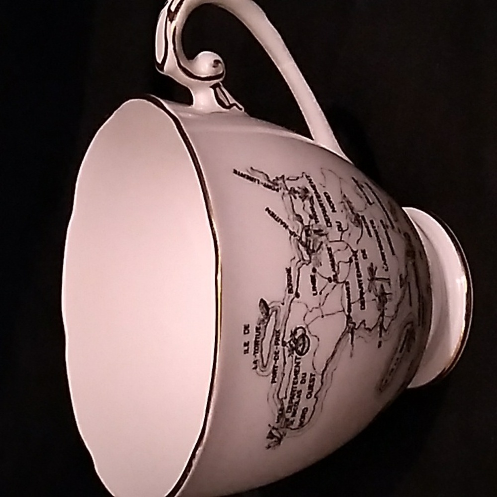 Royal Grafton Fine Bone China Teacup with Haiti Map